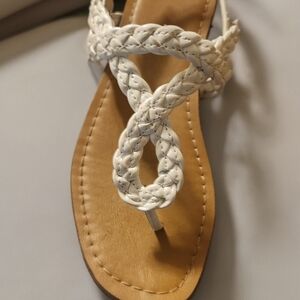 Wonder Nation Cream Braided Sandals